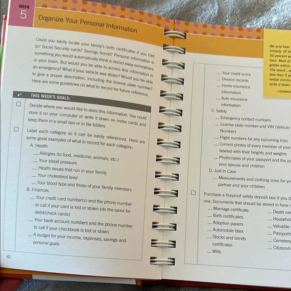 Organize Now! Orange Planner by